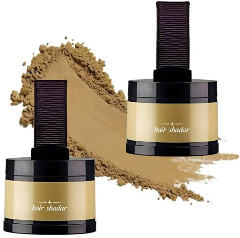 2PCS Polvo para Retocar Raíces y Línea del Cabello, Sombra de Pelo para Cubrir Canas y Rellenar Cabello Debilitado, Corrector Capilar para Cabello Rubio y Castaño Claro, Amarillo Claro