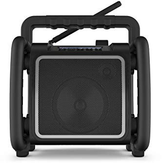 PerfectPro Baustellenradio Teambox, DAB+ und UKW-Empfang, Bluetooth, AUX und USB-Eingang, Lithium-Akku integriert, Stoßfest, IP65, TBX1