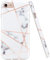 JAHOLAN iPhone SE 2022/2020 Hülle iPhone 8 7 Handyhülle TPU Silikon Weiche Schlank Schutzhülle Handytasche Flexibel Handy Hülle für iPhone 7/8/6S/6/SE 2020 2022 - Marmor Geometric White
