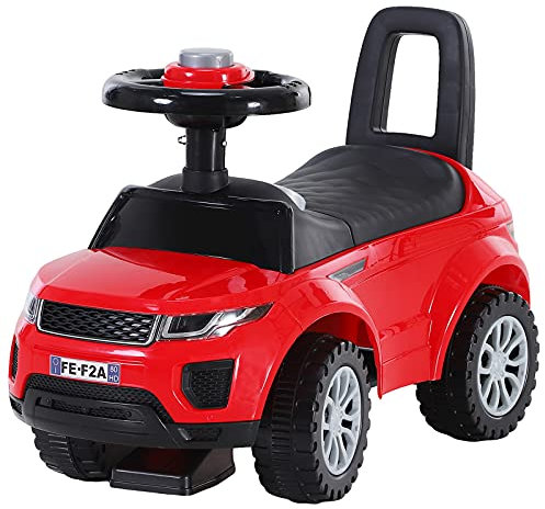 HOMCOM Barnbärare bil 12-36 månader röd hornlåda