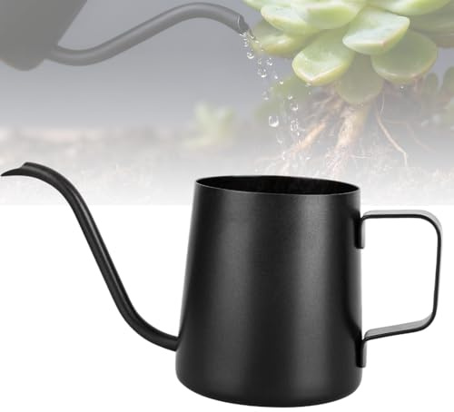 Happy Happy 350 ml vattenkanna liten inomhusväxt, mini vattenkanna, rostfritt stål, lång pip vattenkanna, vattenkanna inomhusväxter, bonsai vattenkanna, trädgård vattenkanna för inomhusväxter,