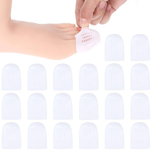 20 Stück Zehenschutz Großer Zeh Zehenkappen Großer Zeh Zehenschutz Silikon Gel Zehenkappen Zehenkappe Atmungsaktiv Großer Zeh Schmerzlinderung Durch Reibung Zehenschutzkappe Für Wandern Männer Cushion