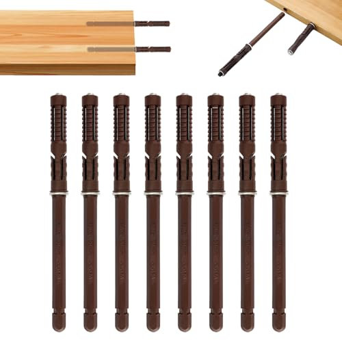 Lot de 8 Supports D'étagère Invisibles En Bois Robuste, Fixation Etagere Invisible Flottants pour Mur Aveugle, Ø10 X 100 mm