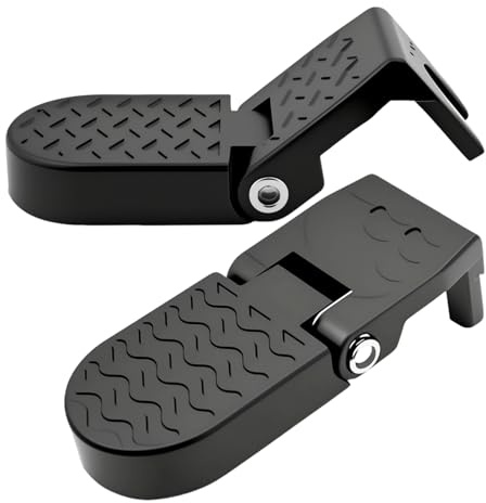 Folding Bike Rear Pedals, 2Pcs Aluminum Alloy Bicycle Foot Ebike Pegs Passenger Pedals with Non-Slip Design, Rear Footrests for E-Bike, Mountain Bike, Road Bike, BMX Accessories