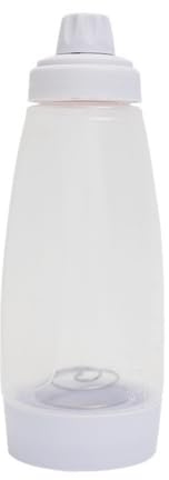Orangety Botella mezcladora de masa manual de plástico, dispensador de precisión para panqueques y productos horneados, color blanco transparente