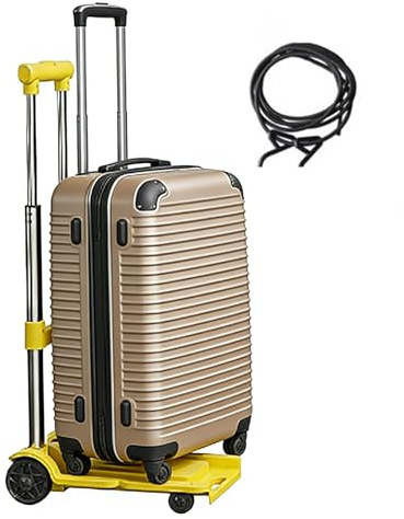 Hopfällbar handvagn - Lastkapacitet 100 kg, bärbar med hjul | Bagagevagn med justerbar höjd - för resor på flygplatsen livsmedelsbutik transport