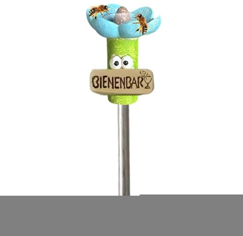 Flower Shaped Bee Watering Station, Flower Bee Water Cups for Garden, Colorful Butterfly Feeder Bees Watering Station with Stake Base, Outdoor Pollinator Feeder Water Bees Drinking Cups Stations
