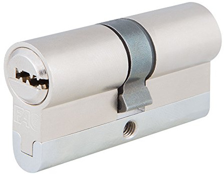 Fac RK, Cilindro Antibumping Alta Seguridad, 80mm P Niquel Satinado 40x40, leva 15