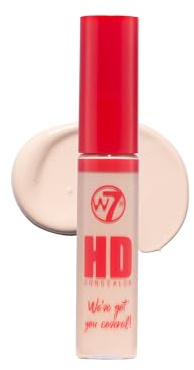 W7 HD Concealer - Rich and Creamy Matte Formula - Medium Lasting & Buildable Coverage (LC3 Light Cool)