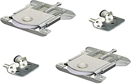 2 Piezas Puerta Corredera Polea, Ruedas para Muebles,Ruedas Corredizas, Rodillos de Nylon Ruedas Deslizantes para Muebles, Reemplazo de Accesorios de Puertas Corredizas, Silver