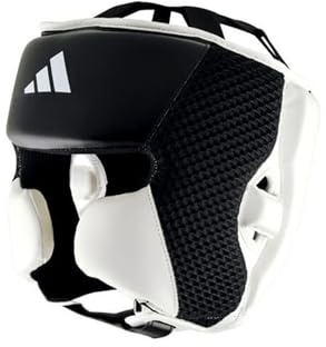 adidas Hybrid 150 Head Guard - CE-Approved Boxing Headguard with Forehead, Ear, and Cheek Protection, Multilayered Foam Padding, Non-Slip Training Gear for Boxing, MMA, & Martial Arts, Medium