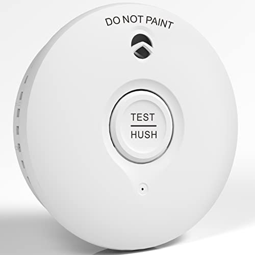 Rauchmelder 10 Jahre Batterie | Feuermelder für Zuhause Brandmelder mit Stummschaltung und Selbsttest Funktion Fotoelektrischem Sensor, Q-Zertifiziert DIN EN14604