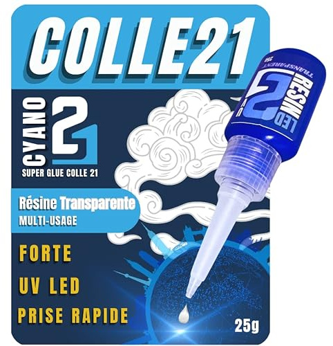 Colle21 Resina Trasparente LED UV – Resina Epossidica di Alta Precisione per Modellismo, Bricolage e Creazioni DIY