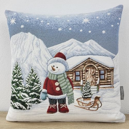 Sandner Kissenhülle Gobelin Erwin 45 x 45 cm Kissenbezug Sofakissen Dekokissen, 1 Stück