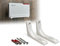 Supporto da parete adatto per router AVM FritzBox 5690 Pro, supporto per router a parete DSL Fritzbox, accessori da parete, con materiale di montaggio, montaggio a parete