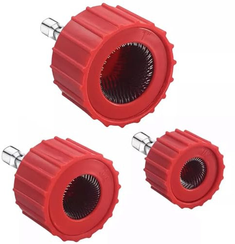 FiTspi 3Pcs Copper Pipe Cleaners, 15 22 28mm, Twisted Knot Bristles, For Copper PVC Pipe and Soft Steel Tubing, 3 Count