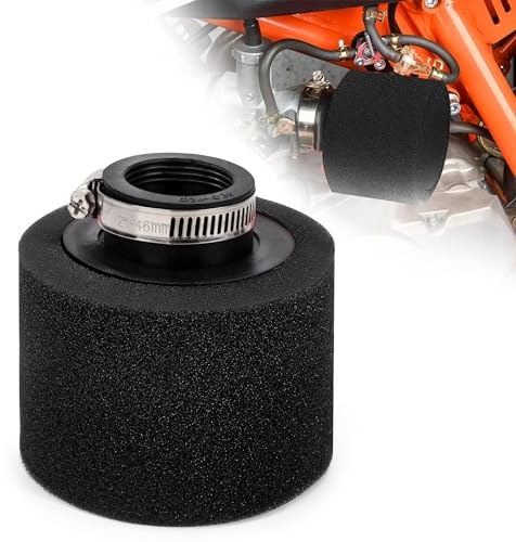 Tunejoy Filtro Aria per Moto 35mm Filtro Aria Spugna Doppio Strato ATV Bocca Diritta per 50cc 70cc 90cc 110cc Quad Buggy Scooter Dirtbike Moto Go Kart Nero