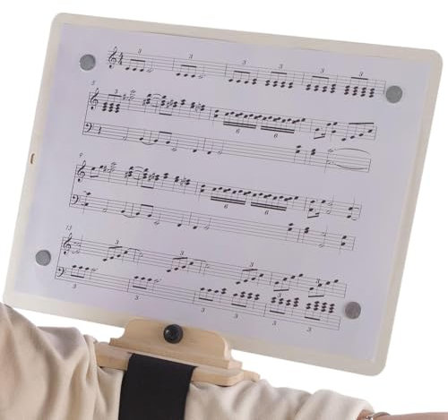 Notenständer für Noten, Notenständer für die Bühne | Halterung für Geigenständer am Arm - Verstellbares Gummiband, Notenbuchständer, Trompeten-Notenständer für Damen und Herren, Musikliebhaber