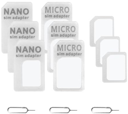 Nicear Adaptador De Tarjeta Sim 4 En 1 Paquete Estándar con Pin De Expulsión para Teléfonos Móviles