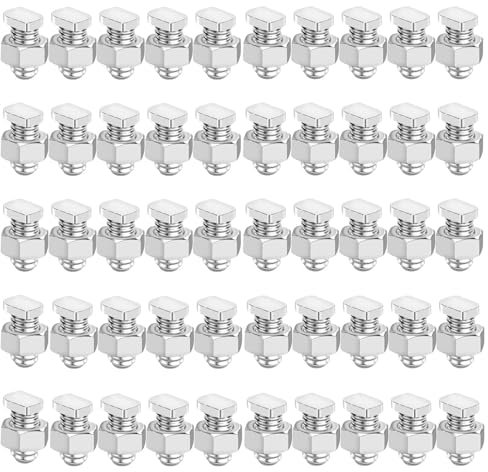 50 tornillos de invernadero, M6 x 12 de aluminio, tornillos de cabeza de martillo de invernadero, tornillos de aluminio para invernaderos, invernaderos, accesorios de invernadero