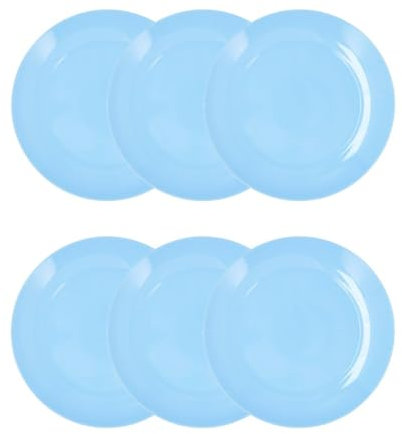 Luminarc Apy Paradise Azul Set 6 Platos Llanos Opal 25cm Opal Apto Microondas Apto Frigorífico Apilable