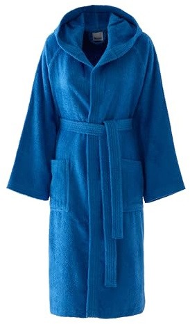Bassetti Accappatoio Con Cappuccio, Mare, 100% Cotone, Taglia Xxl, Adulto Uomo Donna Unisex, In Spugna Morbido Assorbente Resistente E Lavabile In Lavatrice