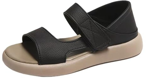 Cocila Sandales Femme Été Confortable Mode Ouvert Chaussures De Sport Pour Femmes Plage Respirantes À Semelle Souple Plates Confortables La Marche Estivale Noires Plate Pieds Sensibles Femmes