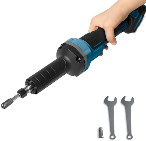 Cordless Die Grinder Compatible with Makita 18V, Brushless Electric Straight Grinder 24000 RPM with 4 Variable Speeds for Rust Removal Grinding Polishing Deburring (No Battery)