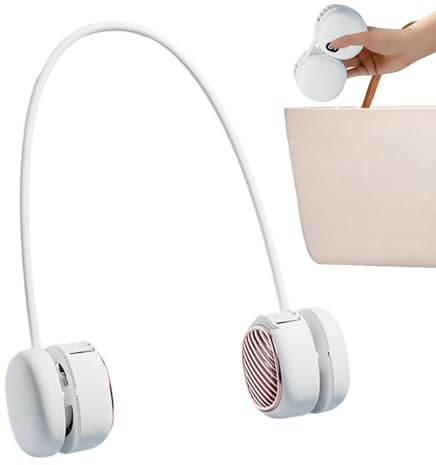 laxreheye Ventiladores De Cuello | 5 Velocidades Silencioso Flexible Y Ponible,Portátil Recargable para Cuello | Para Verano Camping Y Crucero Aire Automóvil Viaje Mujeres Y