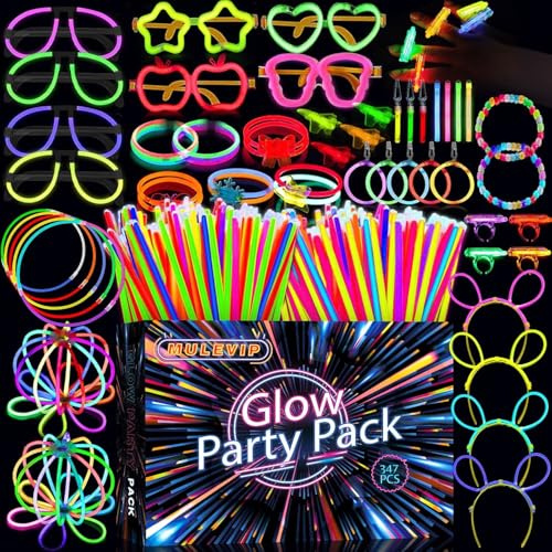 MARPGDX Pulseras Luminosas Fluorescentes 425 PCS Barras Luminosas Fluorescentes,Pulseras FluorescentesBarras Luminosas,Pulseras Luminosas para Niños Adultos,Cumpleaños Decoracion Festival Carnaval
