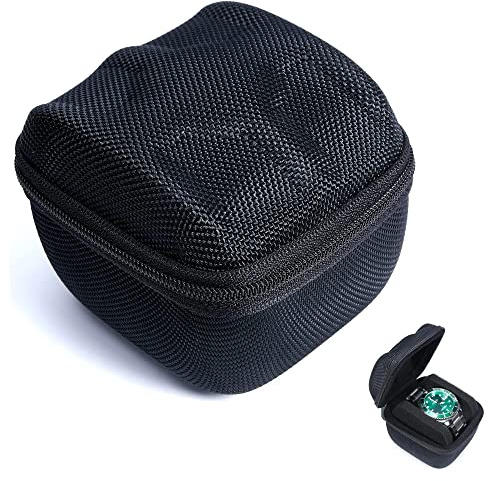 RIGICASE Single hard Watch travel case, men's watch storage box organizer, watch case holder with flexible foam inserts fit up to 60mm watch