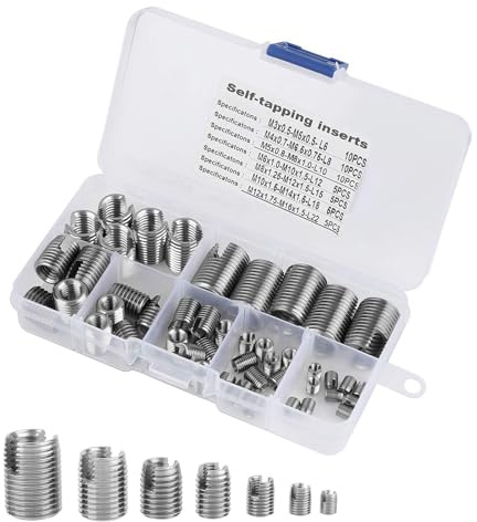 Tangxi 50Pcs M3-M10 Thread Insert Set, Stainless Steel