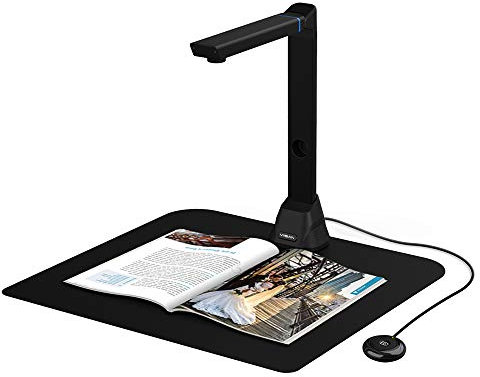 Viisan VK16 Dokumenten-und Buchscanner digitalisiert A3-Vorlage blitzschnell. 16MP Sensor. Buch-Doppelseiten Glätten & Aufteilen. Auto-Scannen. Texterkennung. Visualizer. Tragbar. Windows & Mac
