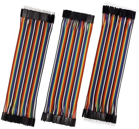 120pcs Multicolored Dupont Wire,Dupont Breadboard Ribbon Cables,40pin Male to Male,Jumper Wires,40pin Female to Female,40pin Male to Male Breadboard Jumper Ribbon Cables Kit,Compatible for Arduino