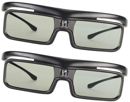 GOWENIC DLP -länk 3D -glasögon för 2500 3000 Pro 3500 Pro Vanish TV DLP Link 3D -projektorer, Laddningsbara Aktiva Slutarglasögon 144Hz Uppdatera 40 Timmars Speltid 178 Visningsvinkel