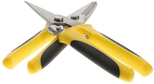 HINTRMENT 2 Tijeras de Hojalatero Herramienta Portátil para Cortar Chapa Metálica de Acero Inoxidable Mango de Pvc para Mantenimiento Eléctrico E Ingeniería