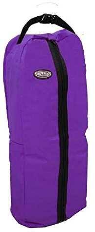 Showman Purple Durable Nylon Halter Bridle Rein Handle Front Zipper Carry Bag