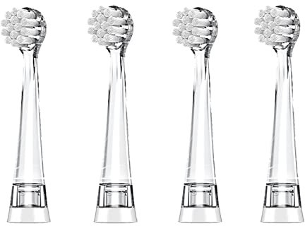 Dada-Tech Baby/Kids Elektrische Zahnbürsten Ersatzköpfe für DT-BB1, DT-K6, SG-513, SG-977-4 Stück (Runden)