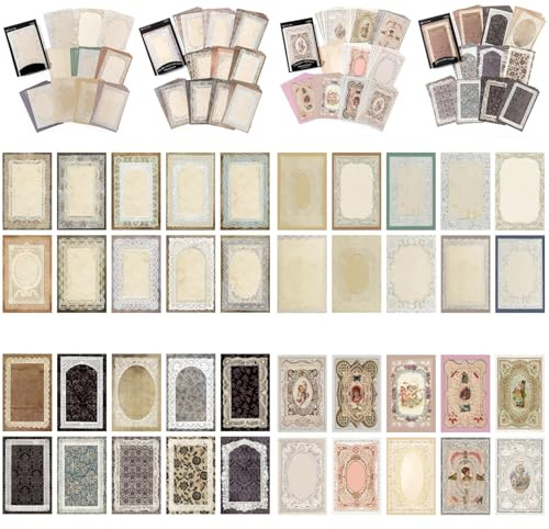Adesivi per Scrapbooking Vintage,200pz Vintage Scrapbook Stickers,Carta per Scrapbooking,Set Carta Decorativa,Set di Adesivi Washi,Diario Stickers Adesivi per Bullet Journal Aesthetic Diario Album Fai