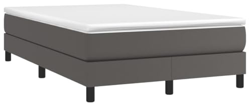 vidaXL Boxspring-sängram grå 120x200 cm konstläder