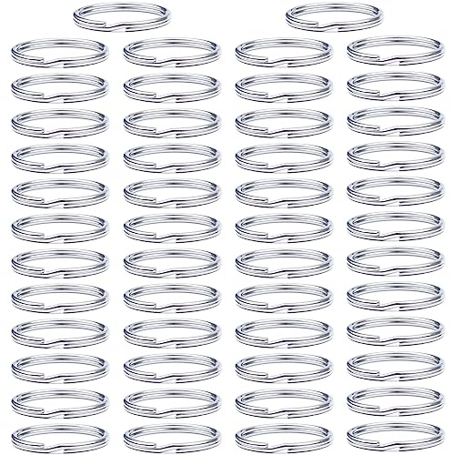 50 pièces Double anneau fendu,Anneaux Porte Clé,pour Accueil Voiture Clés Pendentifs,Porte-Clés Bijoux Bricolage Collier Métal Pendentif Connexion d'ornement(15mm)