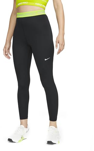 Nike DA0483-015 W NP 365 Tight 7/8 HI Rise Leggings Mujer Black/Volt/White Tamaño L