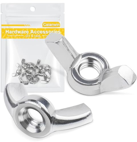 M5 Ecrou Papillon 10 PièCes, Caianwin DIN 315 éCrou Papillon A2 V3a Acier Inoxydable éCrou Papillon, MéTrique Inoxydable Wing Nut Pour L'éQuipement De Meubles Diy