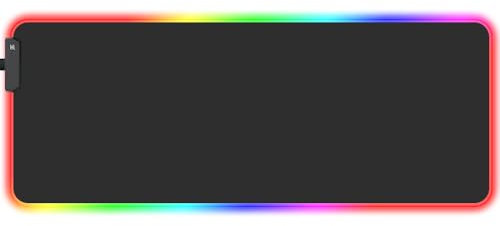 Bimormat XL RGB Gaming Mauspad,800x300x3mm Groß Mousepad XXL,LED Schwarz Schreibtischunterlage Big Desk Mat Large Desk Pad