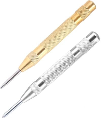 LOZTBUE Punzón central automático de 2 piezas, punzón central de 130 mm, adecuado para metal y madera