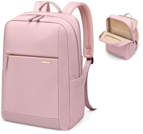 Golfkvalitet laptopryggsäck för kvinnor affärsresor laptopväska högskola dator ryggsäck, Rosa, 14 Inch, Ryggsäckar för dagsutflykt