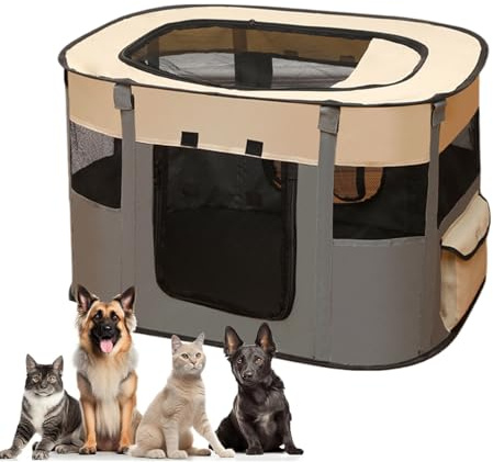 Área de juego de viaje para mascotas, tienda de campaña ligera para gatos, corral plegable para cachorros, refugio multiusos, espacio de ocio portátil, apartamento, patio, camping, enriquecimiento