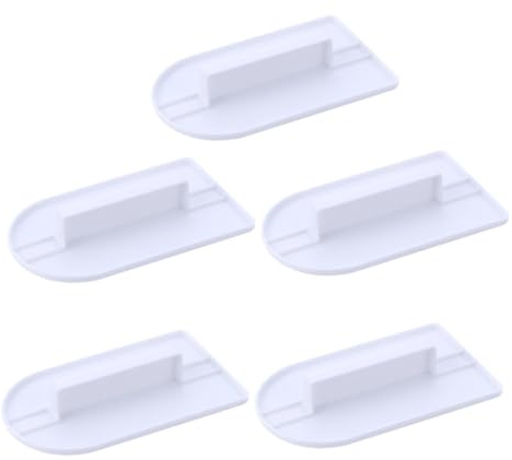 OUNONA 5 pièces Set de Grattoirs Pâtisserie Plastique Alimentaire Lisseurs Fondant et Crème pour Modelage Gâteau Accessoires de Décoration Polyvalents pour Cuisine à