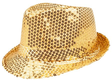 BF Souvenirer paljetter festhatt popstar sequence – glitterhatt för kvinnor och män, festivalhatt, disco & 80-tals 90-tals festtillbehör, karneval JGA nyårsafton