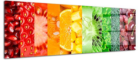 DECLINA Tableau verre acrylique, impression sur verre acryliques, tableau verre acryliques cuisine, Tableau verre acrylique décoratif Fruits et Légumes, 80x30 cm